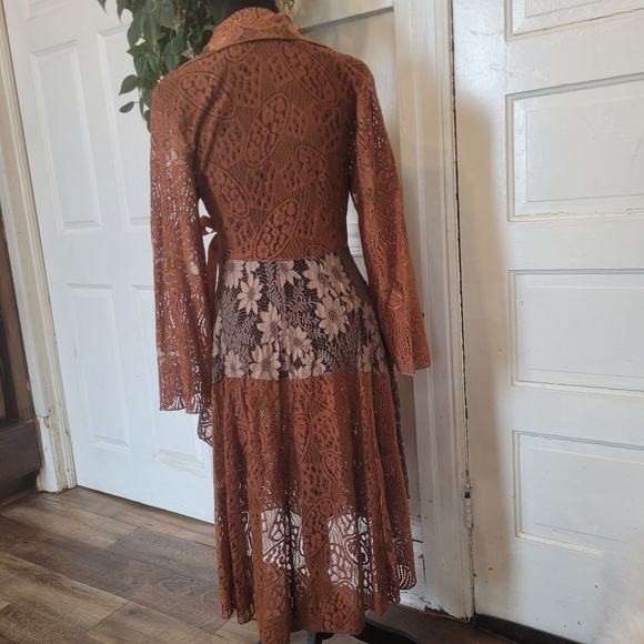 Asymmetrical Lace Fairycore Whimsy Cottagecore Dress/Jacket - Picture 5 of 8